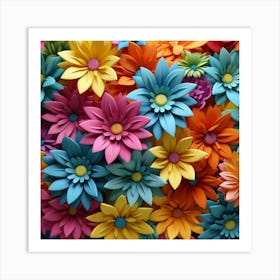 Colorful Flowers 21 Art Print