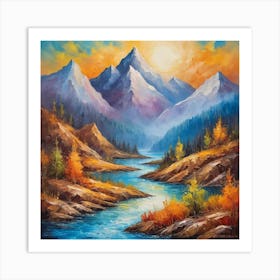 autumn morning  Art Print