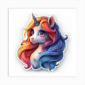 Unicorn Sticker 171 Art Print