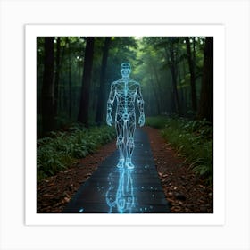 Human Body In The Forest Art Print