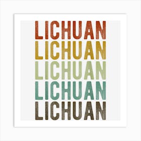 Lichuan City China Retro Art Print