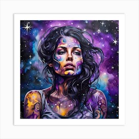 Galaxy Girl Art Print