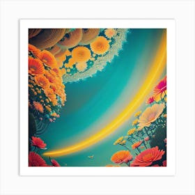 Flowers In The Sky Art Print