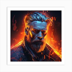 Man In Flames - Star Wars Art Print