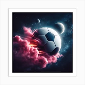 Soccer Ball In Space 2 Art Print