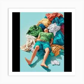 Pile Of Clothes Art Print