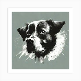 Illustration grunge dog 1 Art Print