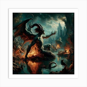 Demons In The Water Art Print