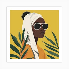 African Woman In Sunglasses 4 Art Print