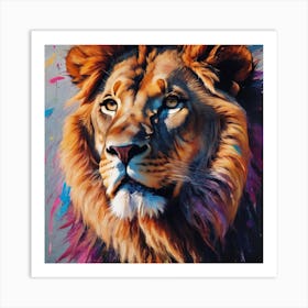 Lion's deep thoughts Art Print