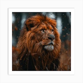 Lion In The Forest 1 Art Print