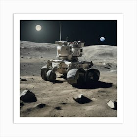 Rover On The Moon 4 Art Print