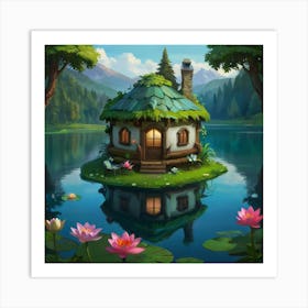 Fairy House On A Lake Art Print