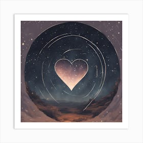 Heart In Space Art Print