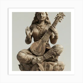 Statue Of The Sitar Art Print