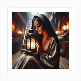 Muslim Girl With Lantern7 1 Art Print