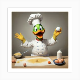 Chef Duck 23 Art Print