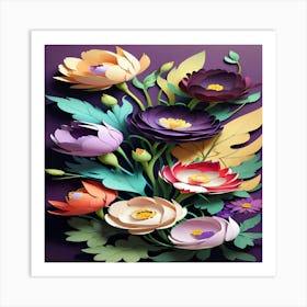 Paper Flowers Art Print