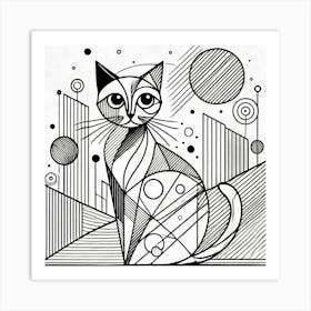 Flare Alley City Cat Art Print