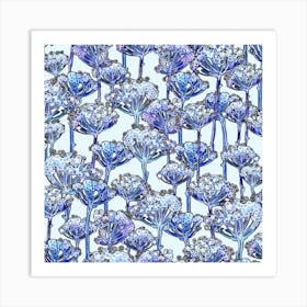 Blue Flowers Art Print