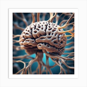 Brain In 3d 9 Art Print