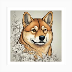 Shiba Inu 47 Art Print