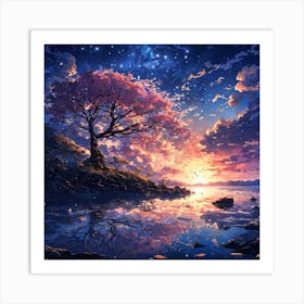 Majestic sunset Art Print