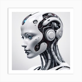 Portrait Of A Female Robot 5 Art Print