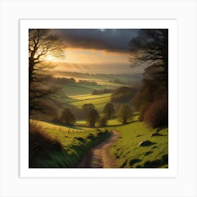 Sunrise In The Valley Art Print
