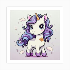 Cute Unicorn 385 Art Print