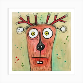 Abstract Reindeer 3 Art Print