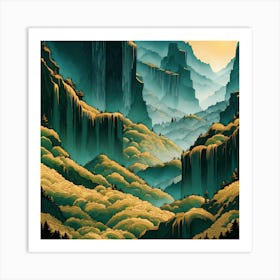 Mystical Valleys of Light Art Print