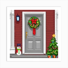 Christmas Door 31 Art Print