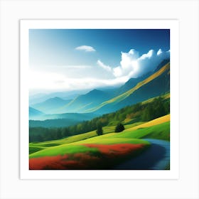 Landscape Painting 2 Art Print