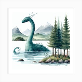 Loch ness monster 1 Art Print