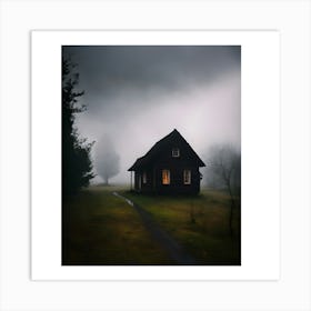 House In The Fog Art Print