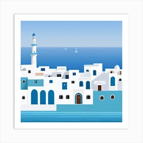 Greece City Art Print