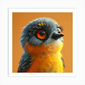 Bird With Big Eyes 3 Art Print