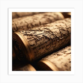 Scrolls Of Parchment Art Print