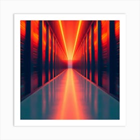 Image Of A Data Center Art Print