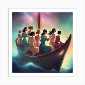 Angels On A Boat Art Print