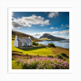 Scottish highland cottage Art Print