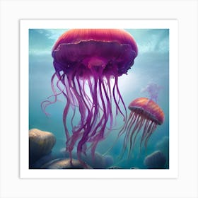 Flying Jelly 6 Art Print