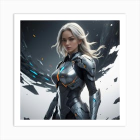 Girl In Armor 3 Art Print