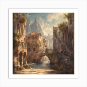 Venice Bridge Art Print