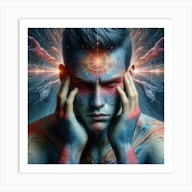 Psychedelic Man Art Print