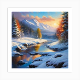 Winter Scene 3 Art Print