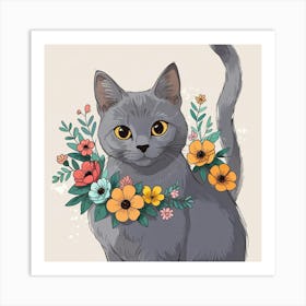 British Shorthair Cat Art Print