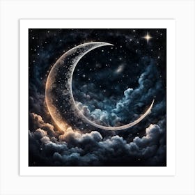 Crescent In The Sky art print Art Print