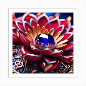 Flower in red Art Print